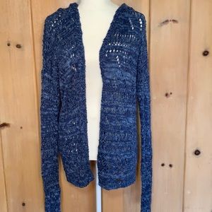 Hollister Blue knit cardigan with hood